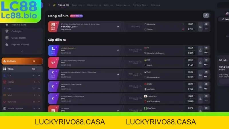 Esports LC88 - Nơi Bùng Cháy Đam Mê, Thưởng Siêu Khủng!